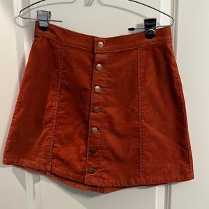Wrangler Orange Corduroy Skirt
